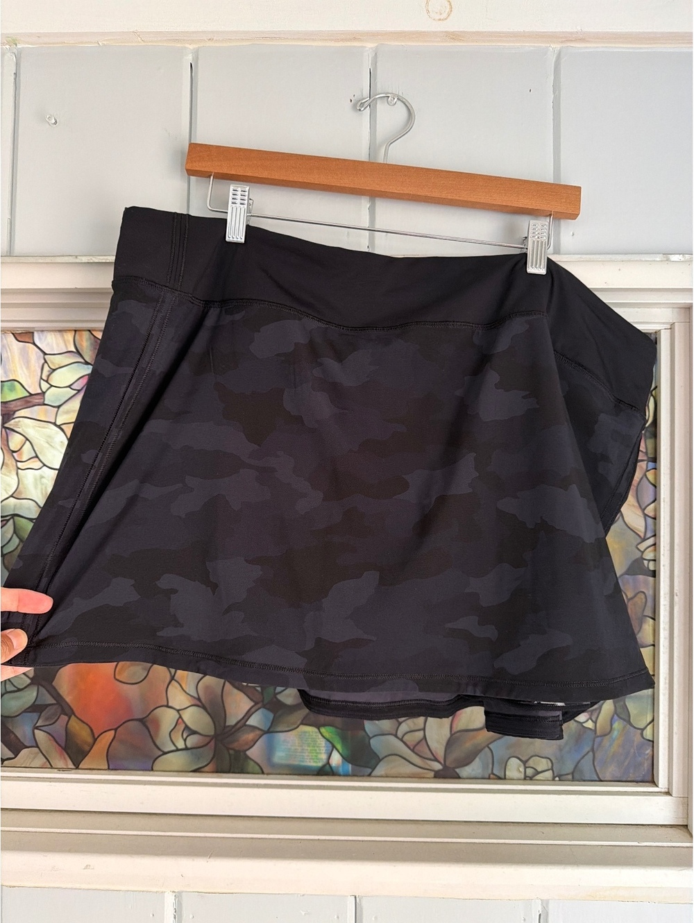 Lululemon Black Camouflage Athletic Skirt skort Size 20